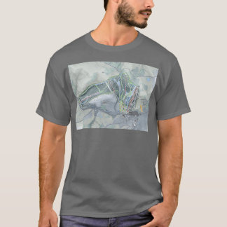 T-shirt Carte du sentier de la station grecque Peak