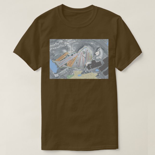 T-shirt Carte du sentier du village de Pine Knob (Design devant)