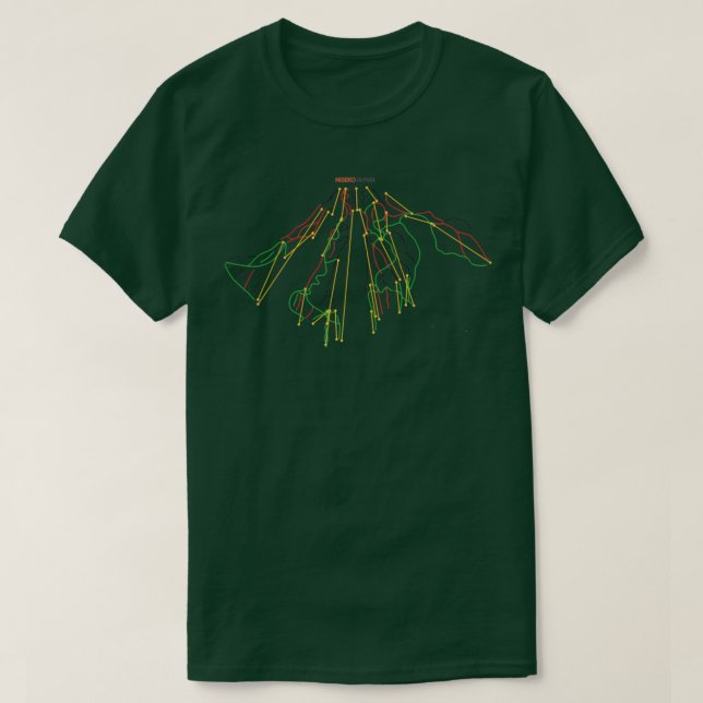 T-shirt Carte du site du paradis japonais (Design devant)