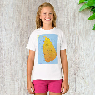 T-shirt Carte du Sri Lanka