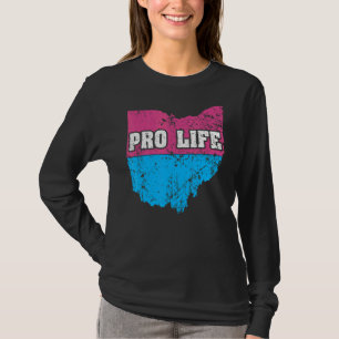 T-shirt Carte du terrain Nous Etat Ohio Abortion Drapeau C