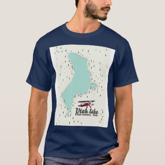 T-shirt Carte du voyage du lac Utah