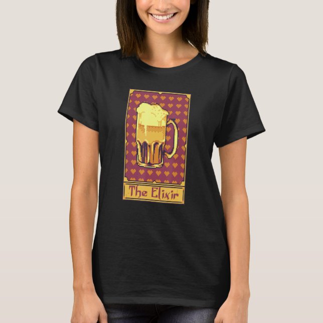 T-shirt Carte Elixir Potion Beer Tarot Card (Devant)