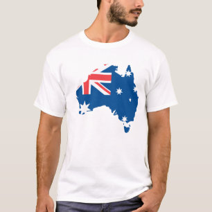T-shirt Carte et drapeau australiens
