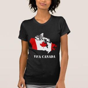 T-shirt Carte et drapeau du Canada