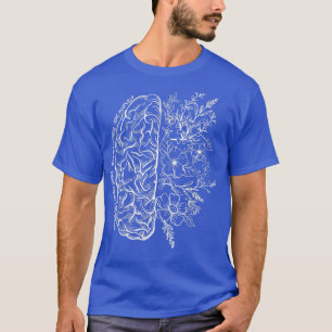 T-shirt Carte Florale Du Cerveau Science Et Art Neuroscien