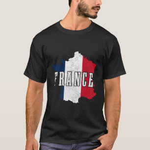 T-shirt Carte France Fierté drapeau français