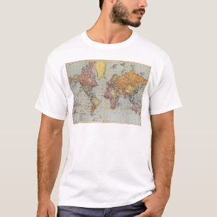 T-shirt Carte générale vintage du monde