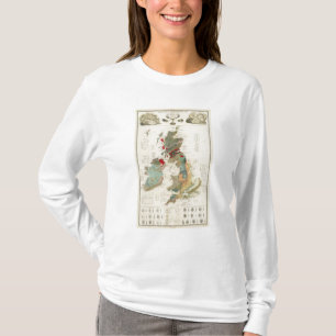 T-shirt Carte géologique et paléontologique composée