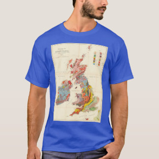 T-shirt Carte géologique vintage des îles britanniques 191