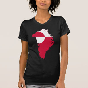 T-shirt Carte GL de drapeau du Groenland