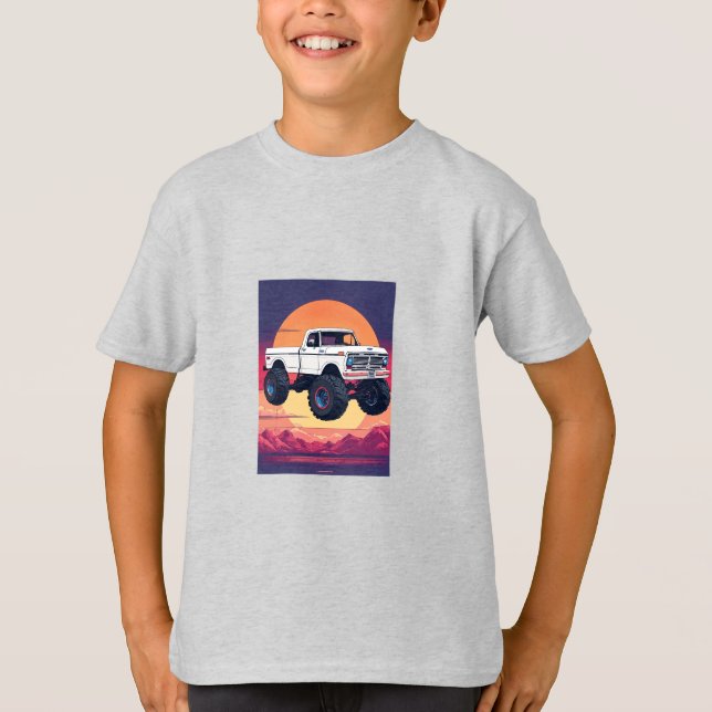 T-shirt Carte graphique du voyage en vélo artistique (Devant)