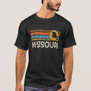 T-shirt Carte graphique Missouri US State Map Vintage Retr