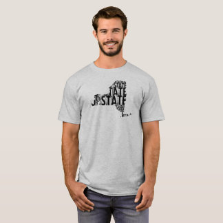 T-shirt Carte hors de la ville du typo des hommes de New