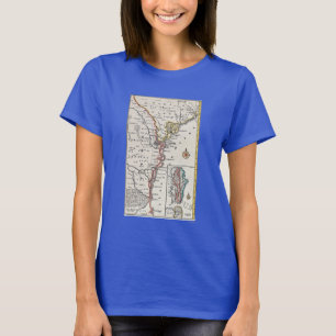 T-shirt Carte : L'Amérique du Nord, C1700