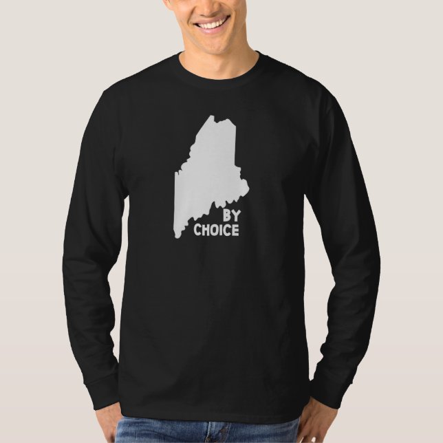 T-shirt Carte Maine États-Unis Par Choice Down Easters (Devant)