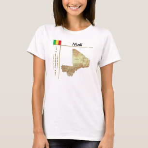 T-Shirt Carte Mali + Drapeau + Titre