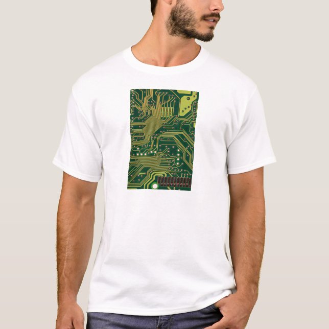 T-shirt Carte mère ringarde drôle d'ordinateur (Devant)