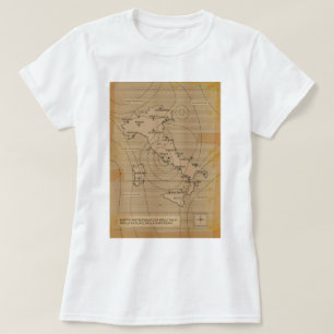 T-shirt Carte météorologique vintage de l'Italie, Scilly e
