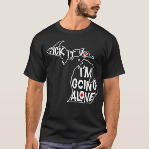 T-shirt Carte Michigan Euchre Choisis-la Je vais seul