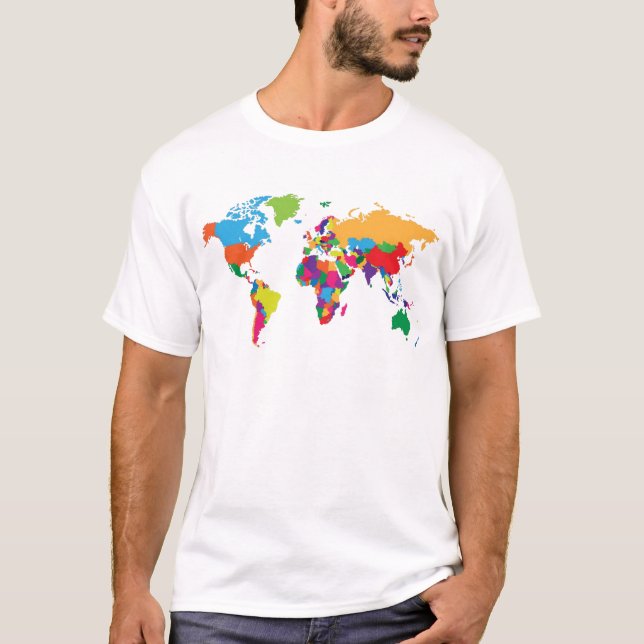 T-shirt Carte mondiale (Devant)