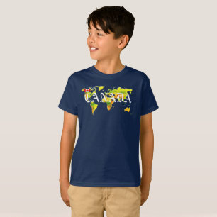T-SHIRT CARTE MONDIALE CANADA