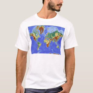 T-shirt Carte mondiale géographique internationale