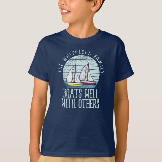 T-shirt Carte nautique personnalisée Famille de plaisance  (Devant)