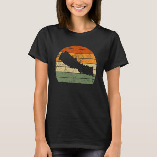 T-shirt Carte népalaise Retro Népal Jour de la Constitutio