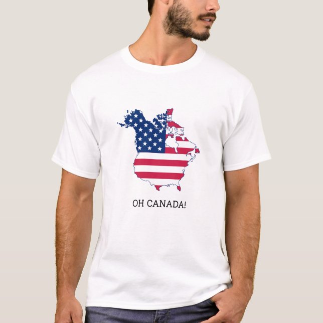 T-shirt Carte Oh Canada Trump (Devant)