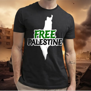 T-shirt Carte Palestine libre, Solidarité, Palestine