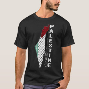T-shirt Carte palestinienne Keffiyeh Thobe Motifs Palestin