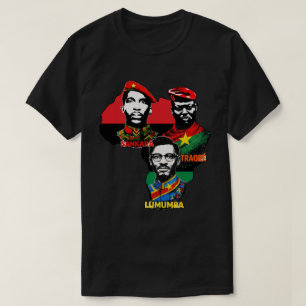 T-shirt Carte panafricaine – Sankara, Traoré et Lumumba