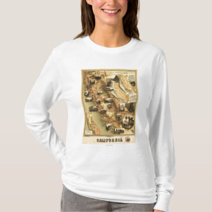 T-shirt Carte panoramique de la Californie