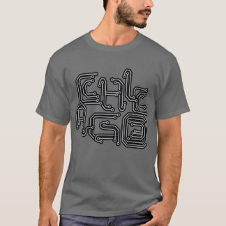 T-shirt Carte PCB électronique T de Chicago - gris-foncé