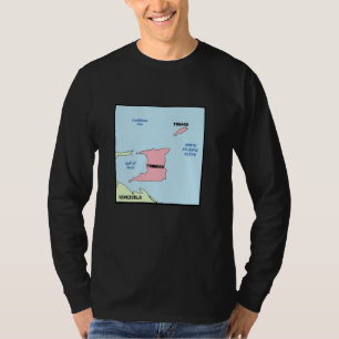 T-shirt Carte politique de Trinité-et-Tobago, Voisin
