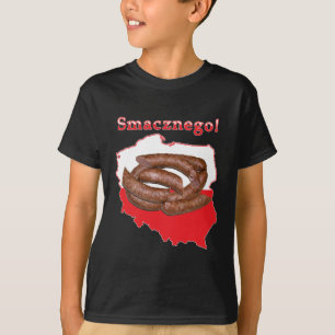 T-shirt Carte polonaise de Kielbasa Smacznego