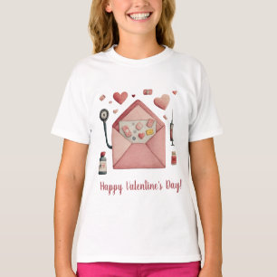 T-shirt Carte postale de la Saint-Valentin sur ordonnance