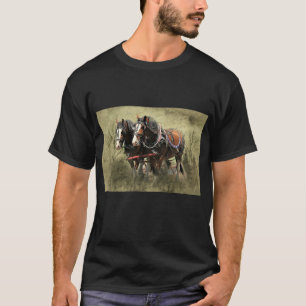 T-shirt Carte postale Patiné vintage Clydesdale