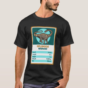 T-shirt Carte Quartet Diplodocus Dinosaur Fait