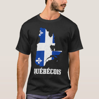 T-shirt Carte Québec Québec Fierté de drapeau Canada