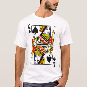 T-shirt Carte Queen of Spades Costume Halloween Poker Cost