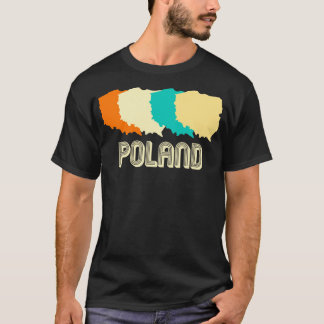 T-shirt Carte Retro Pologne1