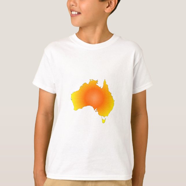 T-shirt Carte Sunny Australie (Devant)