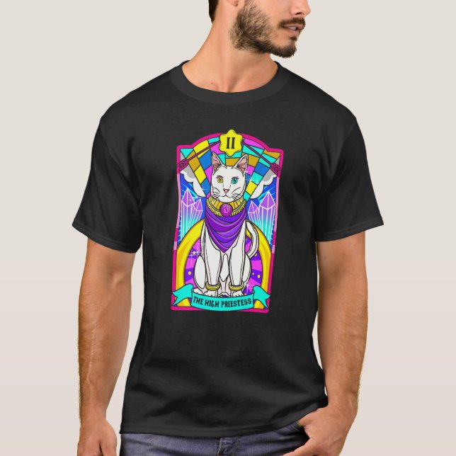 T-shirt Carte Tarot Arcana de haute prêtesse Mystique (Devant)
