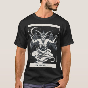 T-shirt Carte Tarot Baphomet Satan Occulte Gothique Occul