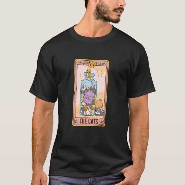 T-shirt Carte Tarot Chat Drôle Amoureux des chats Chat Mam (Devant)