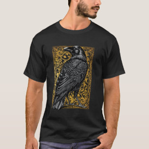 T-shirt Carte Tarot Corneille Noire Académie Sombre Occult