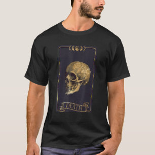 T-shirt Carte Tarot de mort vintage Crâne Satanic Occult A