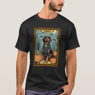 T-shirt Carte Tarot Halloween Dachshund Empress